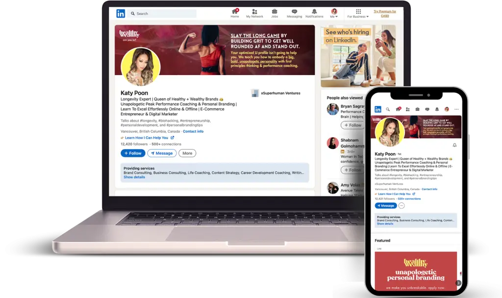 Linkedin Personal Branding & Authority Building | Book a Healthy x Wealthy Power Hour